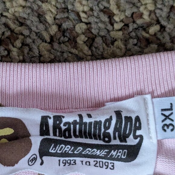 NWT: A BATHING APE Miami Graphic T-Shirt Pink Camo Design Size 3XL - Picture 4 of 10